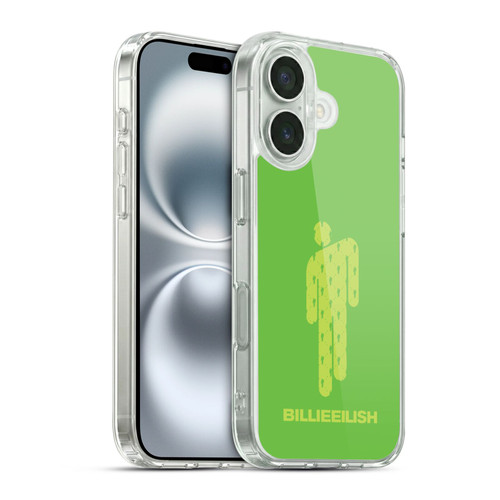 Billie Eilish Key Art Blohsh Green Soft Gel Case for Apple iPhone 16 & MagSafe