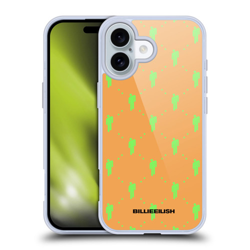 Billie Eilish Key Art Blohsh Pattern Soft Gel Case for Apple iPhone 16 & MagSafe