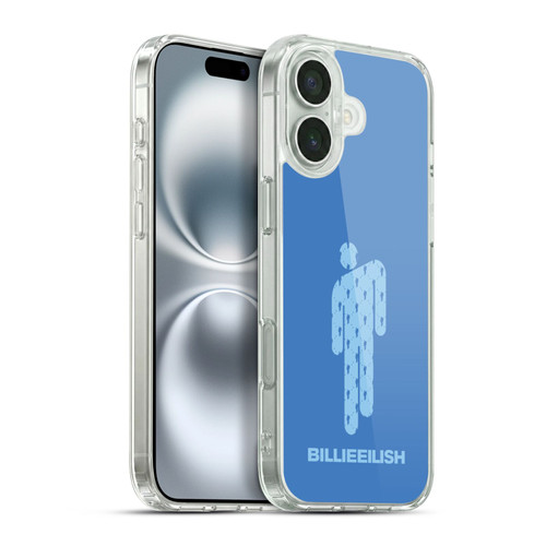 Billie Eilish Key Art Blohsh Blue Soft Gel Case for Apple iPhone 16 Plus & MagSafe