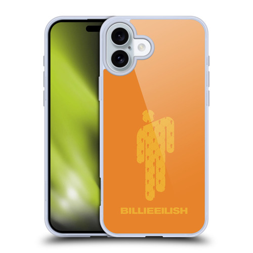 Billie Eilish Key Art Blohsh Orange Soft Gel Case for Apple iPhone 16 Plus & MagSafe