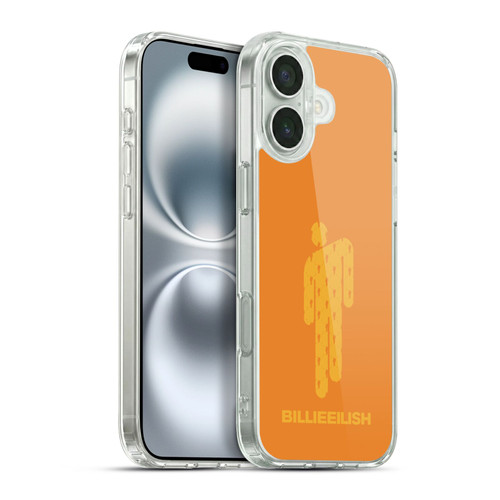 Billie Eilish Key Art Blohsh Orange Soft Gel Case for Apple iPhone 16 Plus & MagSafe