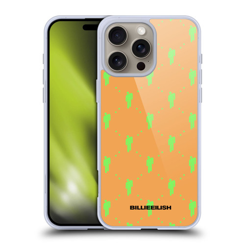 Billie Eilish Key Art Blohsh Pattern Soft Gel Case for Apple iPhone 16 Pro Max