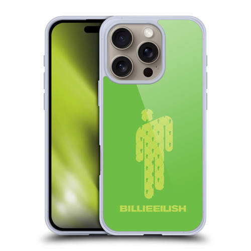 Billie Eilish Key Art Blohsh Green Soft Gel Case for Apple iPhone 16 Pro