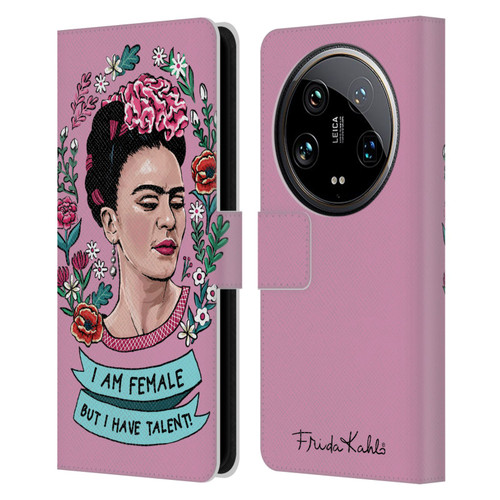 Frida Kahlo Art & Quotes Feminism Leather Book Wallet Case Cover For Xiaomi 14 Ultra