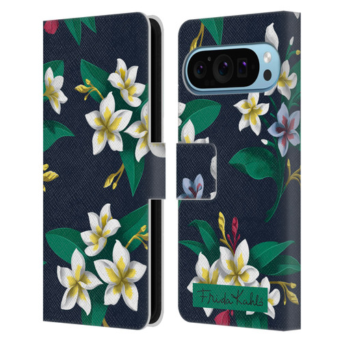 Frida Kahlo Flowers Plumeria Leather Book Wallet Case Cover For Google Pixel 9 / Pixel 9 Pro