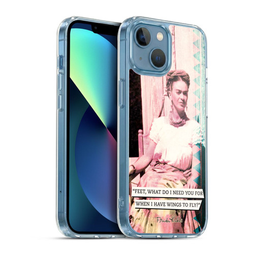 Frida Kahlo Portraits And Quotes Strange Soft Gel Case for Apple iPhone 13 Mini