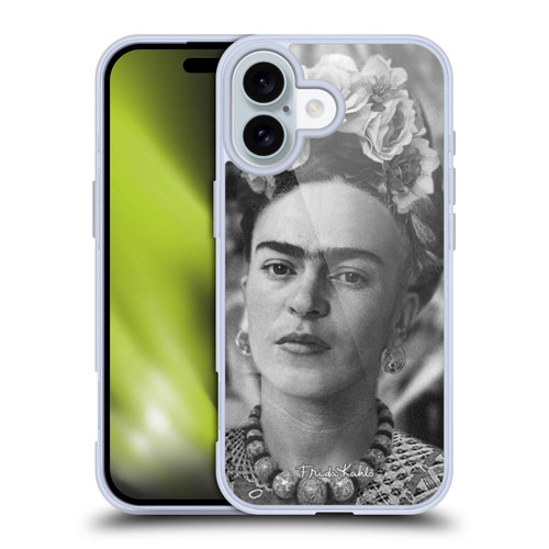 Frida Kahlo Portraits And Quotes Floral Headdress Soft Gel Case for Apple iPhone 16 Frida Kahlo Portraits And Quotes Floral Headdress Soft Gel Case for Apple iPhone 16
