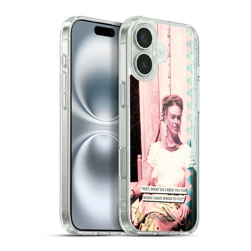 Frida Kahlo Portraits And Quotes Strange Soft Gel Case for Apple iPhone 16 Plus
