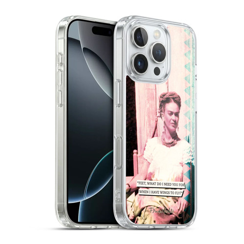 Frida Kahlo Portraits And Quotes Strange Soft Gel Case for Apple iPhone 16 Pro