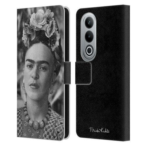 Frida Kahlo Portraits And Quotes Floral Headdress Leather Book Wallet Case Cover For OPPO OnePlus Ace 3V 5G