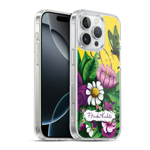 Frida Kahlo Purple Florals Butterfly Soft Gel Case for Apple iPhone 16 Pro & MagSafe