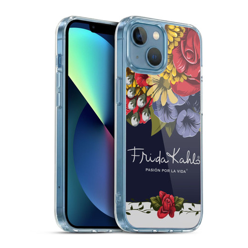 Frida Kahlo Red Florals Blooms Soft Gel Case for Apple iPhone 13 Mini & MagSafe
