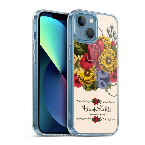 Frida Kahlo Red Florals Vine Soft Gel Case for Apple iPhone 13 Mini & MagSafe