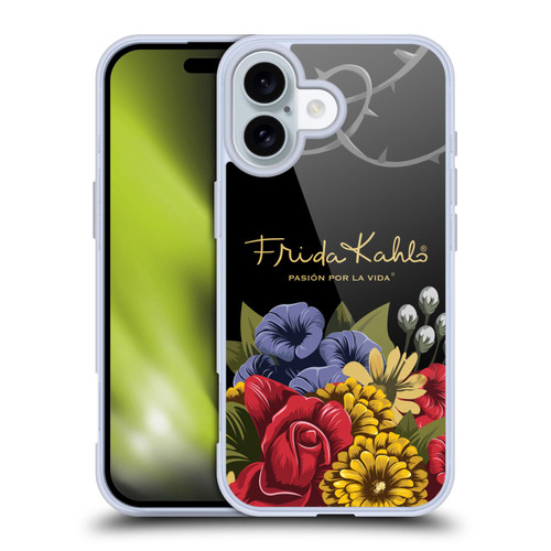 Frida Kahlo Red Florals Efflorescence Soft Gel Case for Apple iPhone 16 & MagSafe