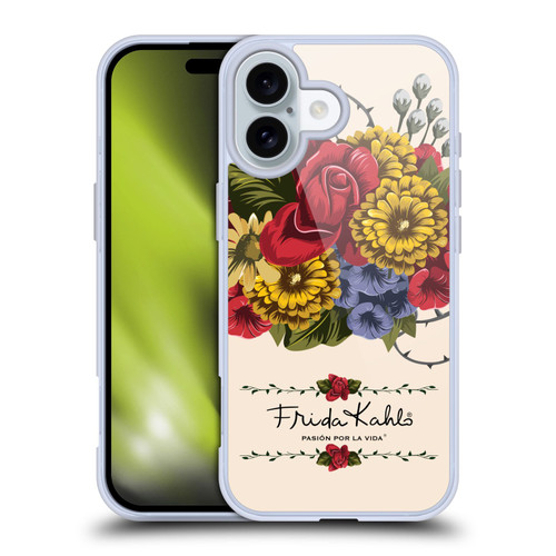 Frida Kahlo Red Florals Vine Soft Gel Case for Apple iPhone 16 & MagSafe