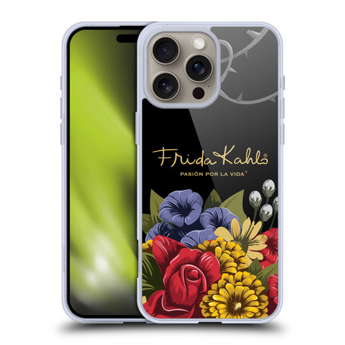 Frida Kahlo Red Florals Efflorescence Soft Gel Case for Apple iPhone 16 Pro Max & MagSafe