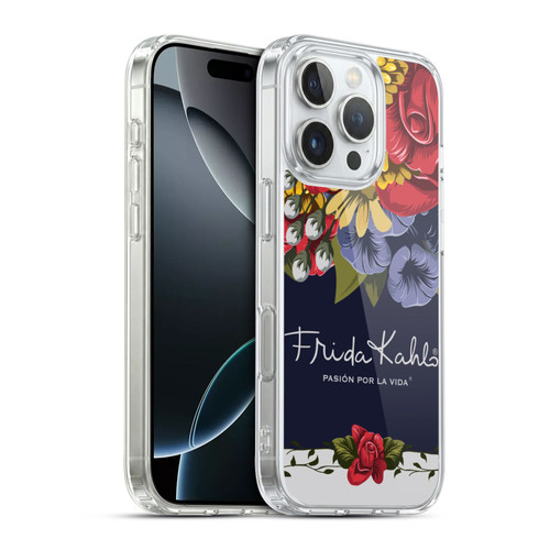 Frida Kahlo Red Florals Blooms Soft Gel Case for Apple iPhone 16 Pro & MagSafe