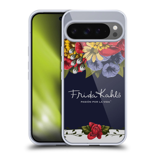 Frida Kahlo Red Florals Blooms Soft Gel Case for Google Pixel 9 Pro XL