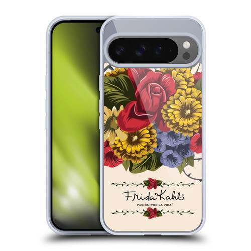 Frida Kahlo Red Florals Vine Soft Gel Case for Google Pixel 9 Pro XL