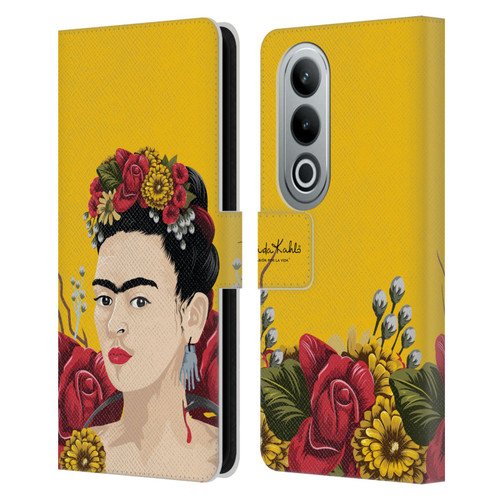 Frida Kahlo Red Florals Portrait Leather Book Wallet Case Cover For OPPO OnePlus Ace 3V 5G