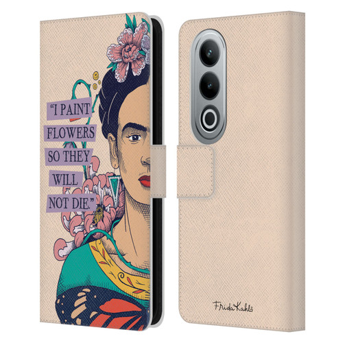 Frida Kahlo Sketch I Paint Flowers Leather Book Wallet Case Cover For OPPO OnePlus Ace 3V 5G