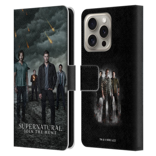 Supernatural Key Art Season 12 Group Leather Book Wallet Case Cover For Apple iPhone 16 Pro