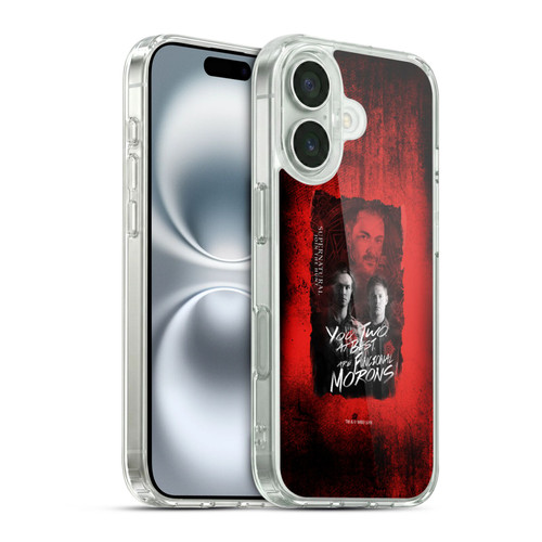 Supernatural Graphic Castiel Soft Gel Case for Apple iPhone 16 & MagSafe