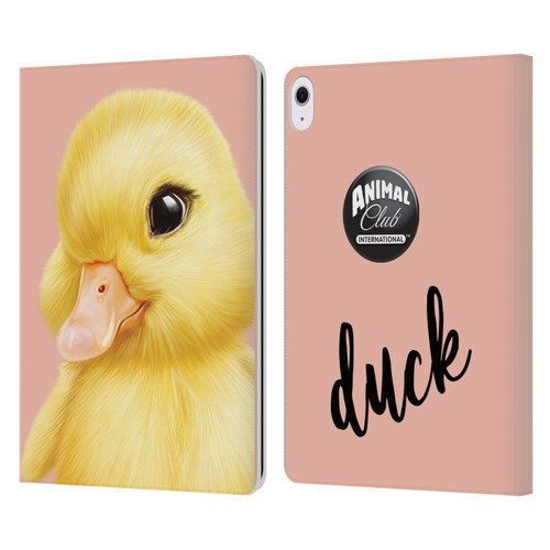 Animal Club International Faces Duck Leather Book Wallet Case Cover For Apple iPad Air 13 2024