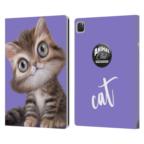 Animal Club International Faces Persian Cat Leather Book Wallet Case Cover For Apple iPad Pro 13 M4 2024