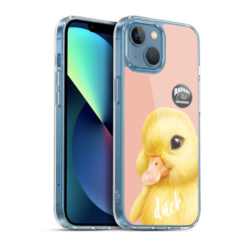 Animal Club International Faces Duck Soft Gel Case for Apple iPhone 13 Mini & MagSafe