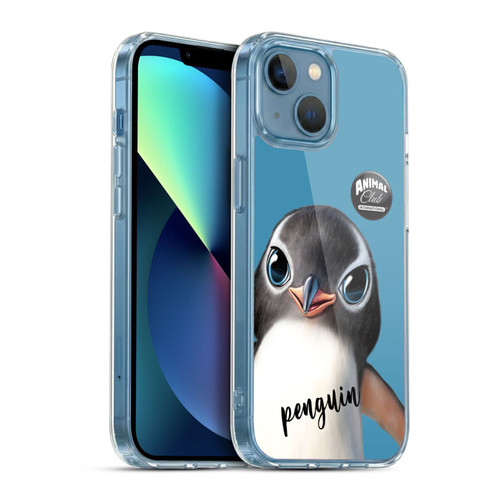 Animal Club International Faces Penguin Soft Gel Case for Apple iPhone 13 Mini & MagSafe