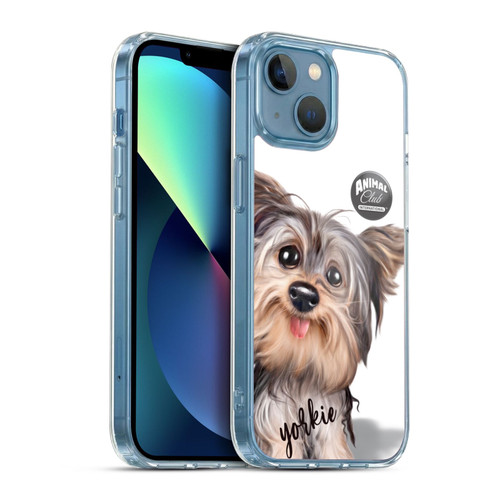 Animal Club International Faces Yorkie Soft Gel Case for Apple iPhone 13 Mini & MagSafe