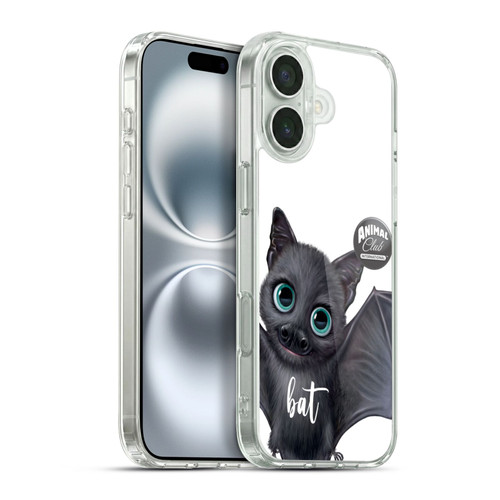 Animal Club International Faces Bat Soft Gel Case for Apple iPhone 16 Plus & MagSafe