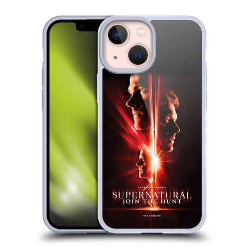 Supernatural Key Art Sam, Dean & Castiel Soft Gel Case for Apple iPhone 13 Mini