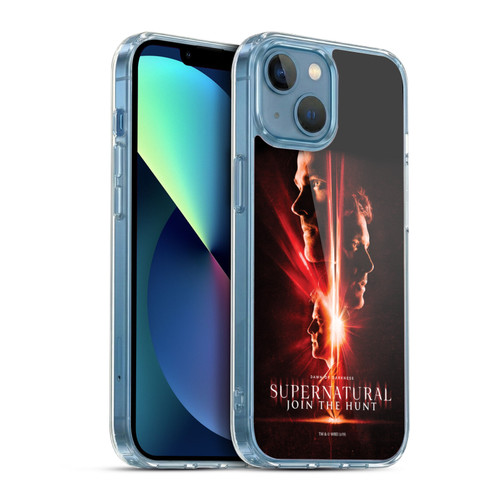 Supernatural Key Art Sam, Dean & Castiel Soft Gel Case for Apple iPhone 13 Mini & MagSafe