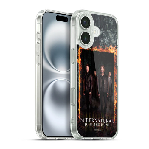 Supernatural Key Art Sam, Dean, Castiel & Crowley Soft Gel Case for Apple iPhone 16 Plus & MagSafe
