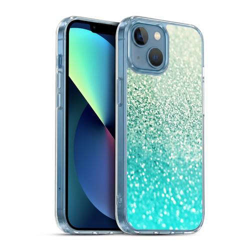Monika Strigel Glitter Collection Mint Soft Gel Case for Apple iPhone 13 Mini & MagSafe