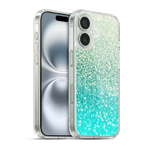 Monika Strigel Glitter Collection Mint Soft Gel Case for Apple iPhone 16 & MagSafe