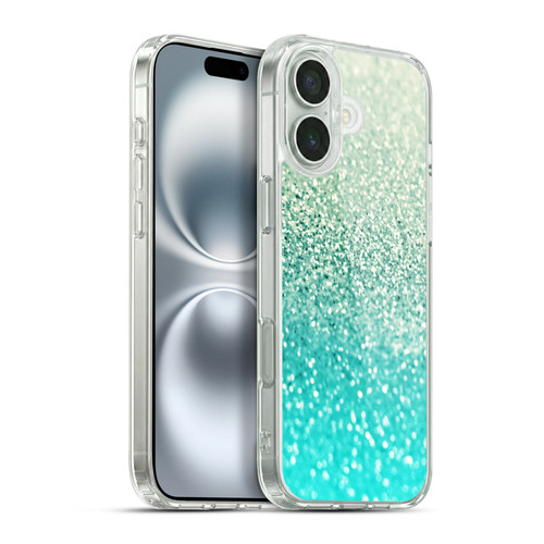 Monika Strigel Glitter Collection Mint Soft Gel Case for Apple iPhone 16 Plus & MagSafe