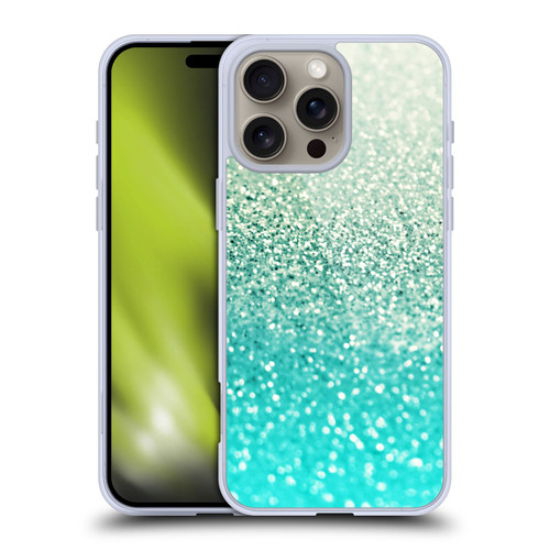Monika Strigel Glitter Collection Mint Soft Gel Case for Apple iPhone 16 Pro Max