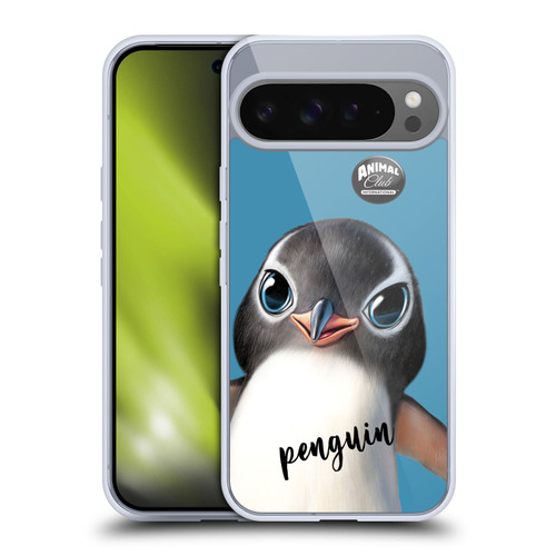 Animal Club International Faces Penguin Soft Gel Case for Google Pixel 9 Pro XL