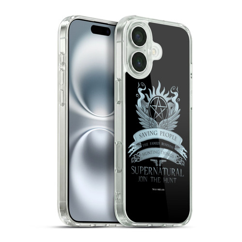 Supernatural Vectors Saving People Logo Soft Gel Case for Apple iPhone 16 Plus