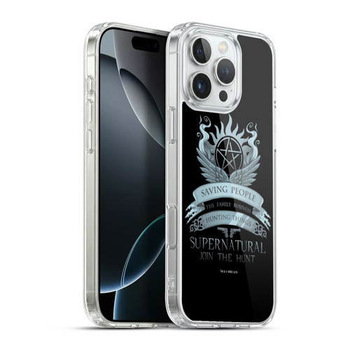 Supernatural Vectors Saving People Logo Soft Gel Case for Apple iPhone 16 Pro Max