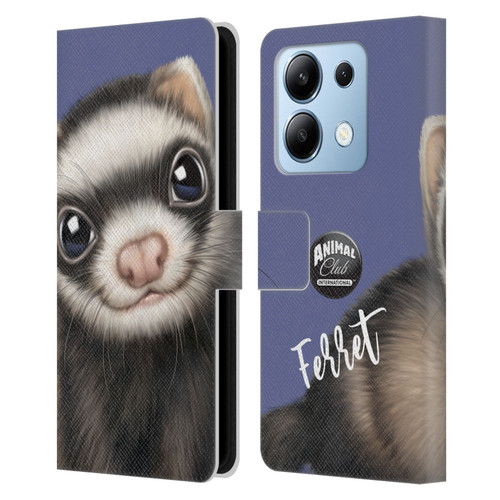Animal Club International Faces Ferret Leather Book Wallet Case Cover For Xiaomi Redmi Note 13/13 Pro 5G