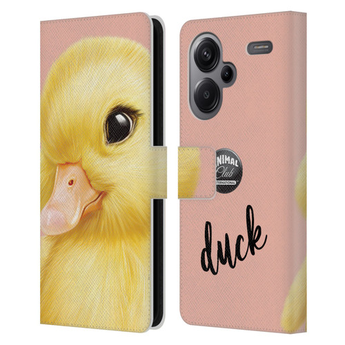 Animal Club International Faces Duck Leather Book Wallet Case Cover For Xiaomi Redmi Note 13 Pro Plus 5G