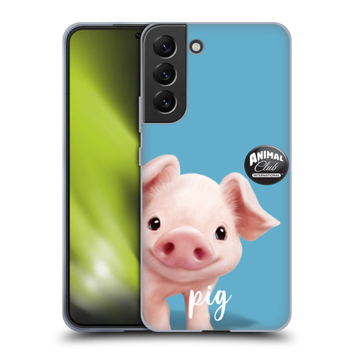 Animal Club International Faces Pig Soft Gel Case for Samsung Galaxy S22+ 5G