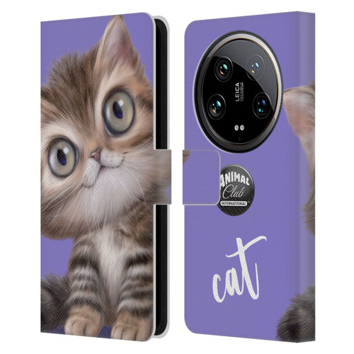 Animal Club International Faces Persian Cat Leather Book Wallet Case Cover For Xiaomi 14 Ultra