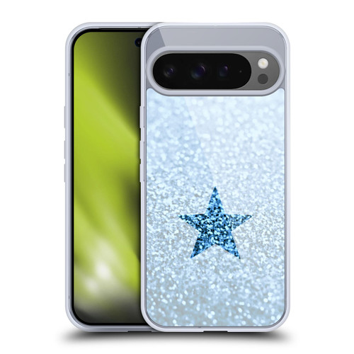 Monika Strigel Glitter Star Pastel Rainy Blue Soft Gel Case for Google Pixel 9 Pro XL