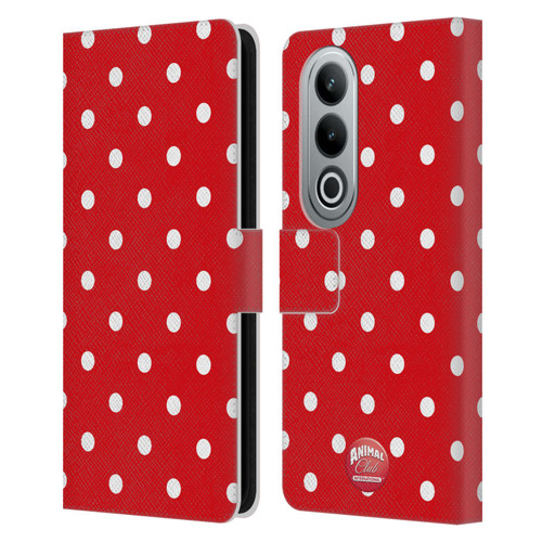 Animal Club International Patterns Polka Dots Red Leather Book Wallet Case Cover For OPPO OnePlus Ace 3V 5G