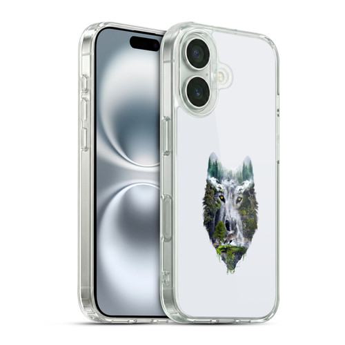 Riza Peker Animal Abstract Wolf Nature Soft Gel Case for Apple iPhone 16 & MagSafe
